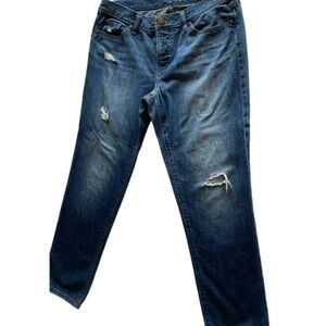 Women's LOFT Size  8  Petite  Distressed Tapered  Jeans